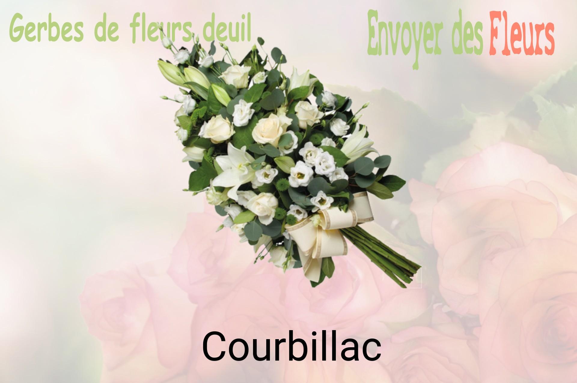 Gerbe de fleurs de deuil livrée à Courbillac